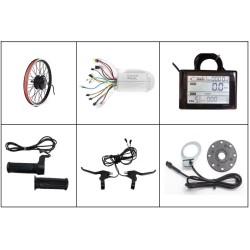 Kit de conversão para bicicleta elétrica com motor traseiro de 36v e 350w para 20, 26, 27,5, 28, 29", 700cc KROXNE - 1