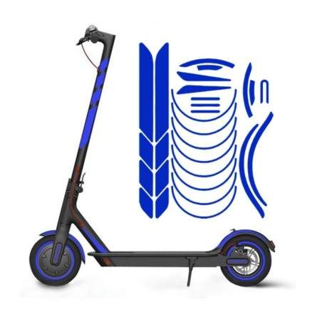 Autocollants réfléchissants pour les châssis Xiaomi M365, 1S, Pro2, M365 Pro et Essential Xiaomi - 24 Autocollants réfléchissant